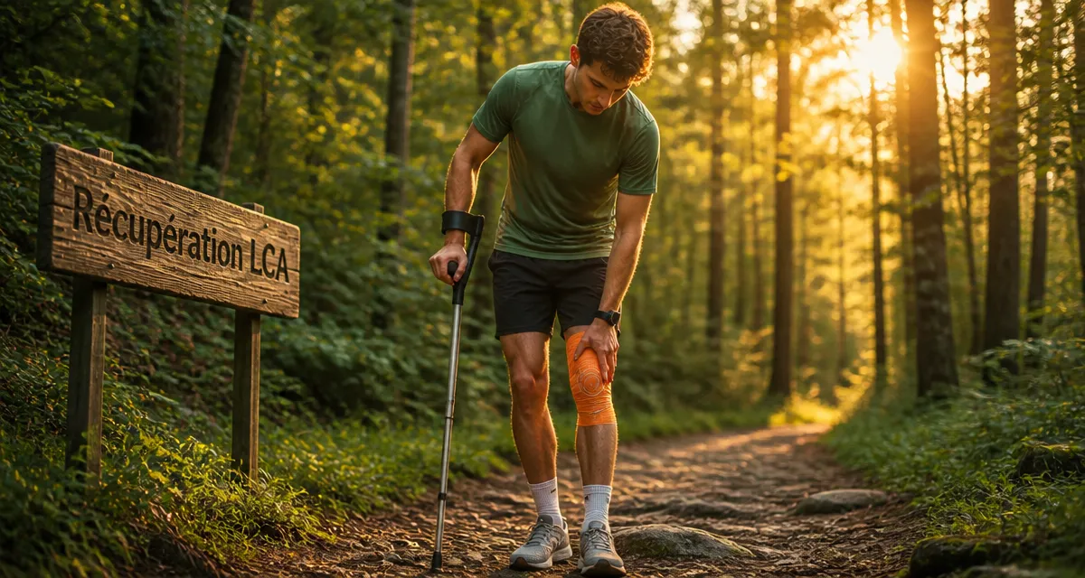 ligaments croisés genou combien de temps sportif rééducation forêt