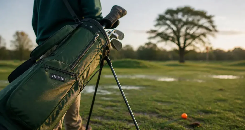 Meilleur sac de golf trépied, dos préservé sur le parcours