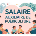 illustration vectorielle auxiliaire de puériculture salaire