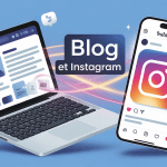 illustration blog and instagram synergie visibilité et monétisation