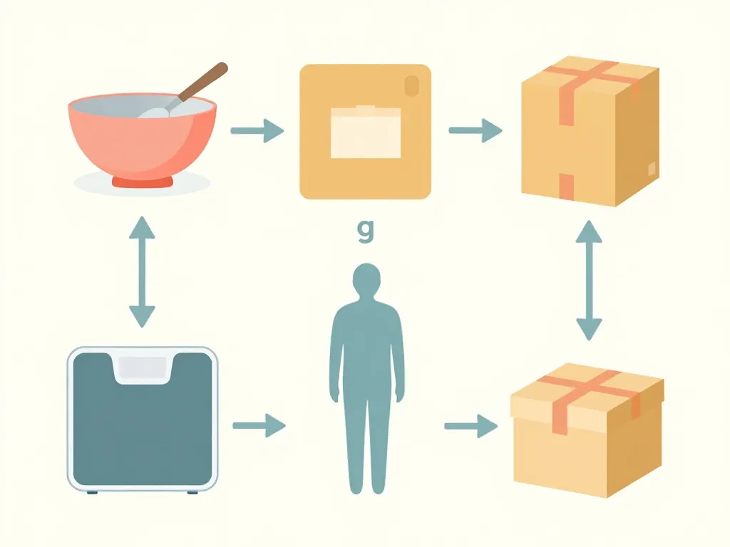 diagramme usages quotidiens échelle des poids conversions