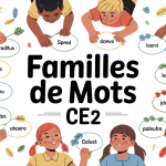 illustration familles de mots ce2 enfants école
