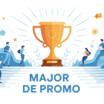 illustration major de promo trophée et étudiants organisation effort