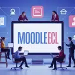Illustration Moodle ECL plateforme éducative moderne