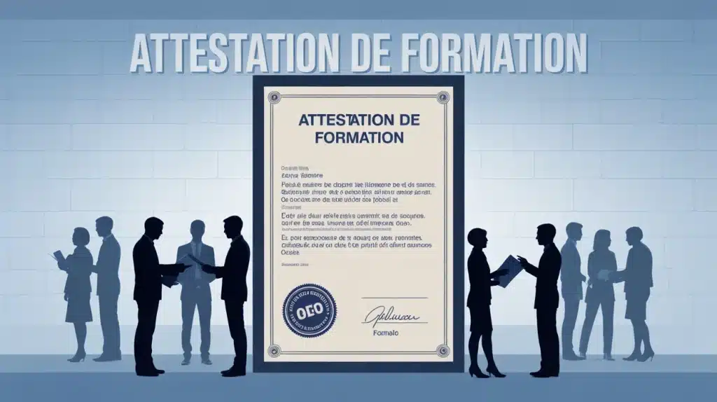 attestation de formation modèle stylisé