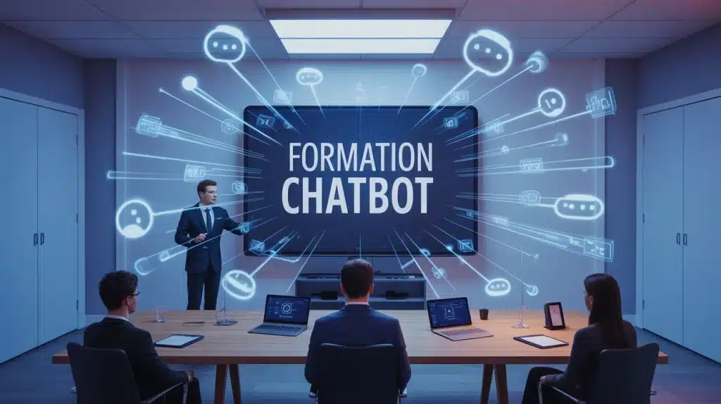 formation chatbot illustration high-tech