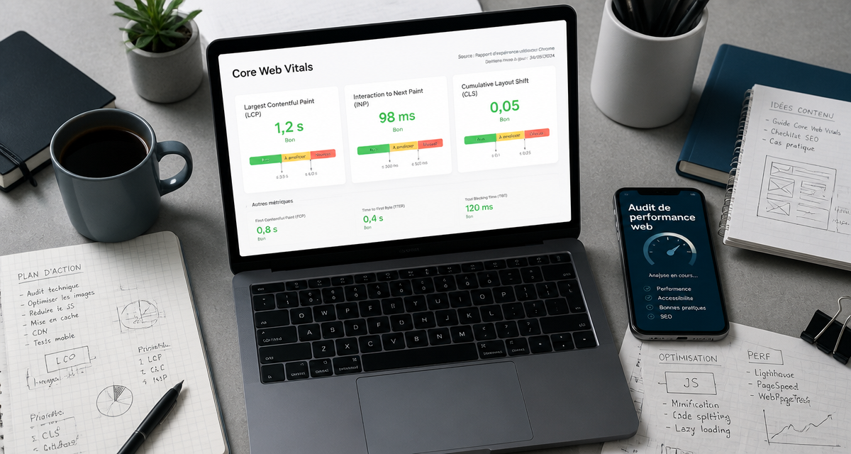 audit performance site web graphique core web vitals