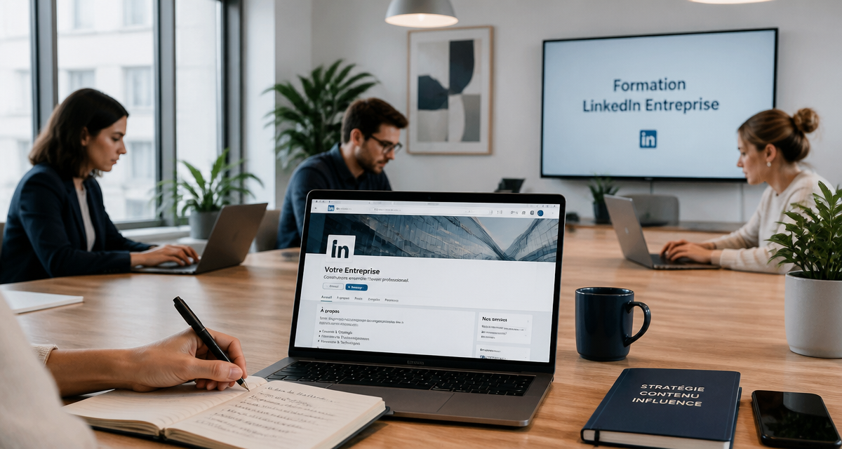 formation linkedin entreprise équipe open space