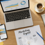 C quoi le marketing digital : bureau moderne et outils