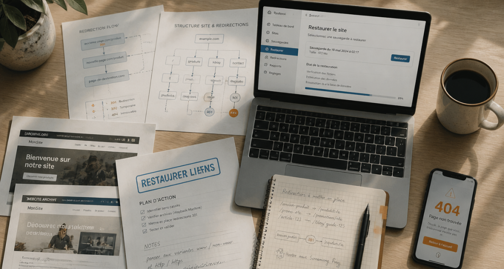 site pour restorer les liens expirés sur bureau