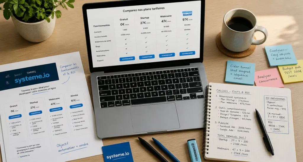 systeme io tarif plans comparatif