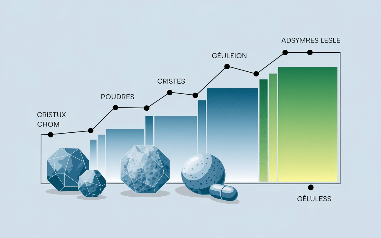 Graphique comparatif des taux d'absorption du magnésium