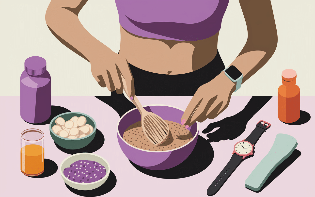 Préparation sportive de flocons d'avoine