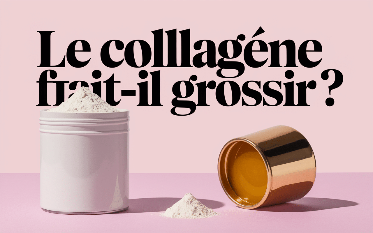 Poudre de collagène et silhouette féminine tonique