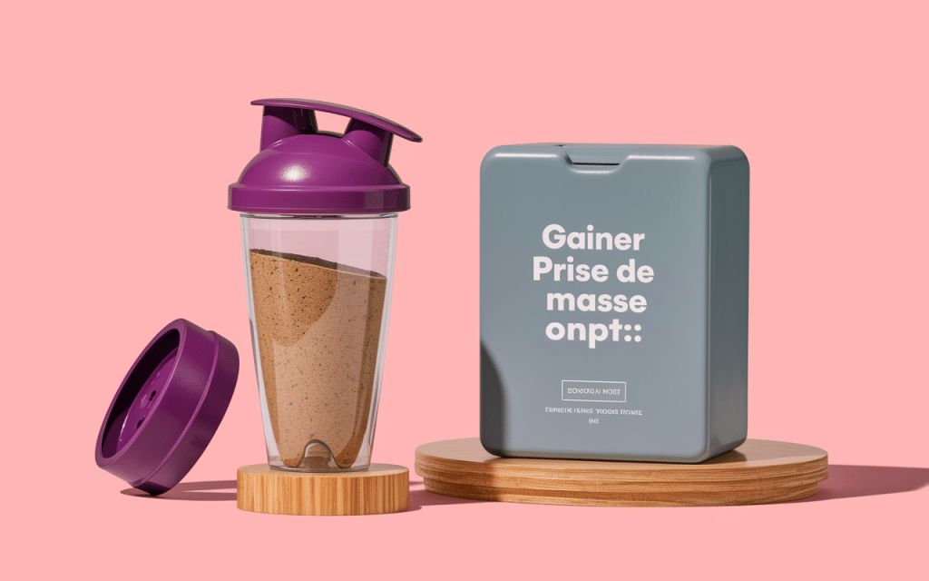 Shaker de protéine et boîte de gainer pour prise de masse musculaire