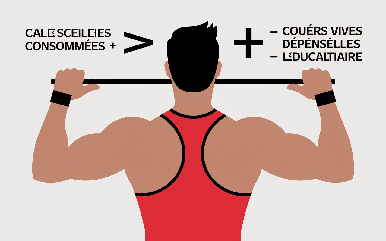 Infographie calories et construction musculaire
