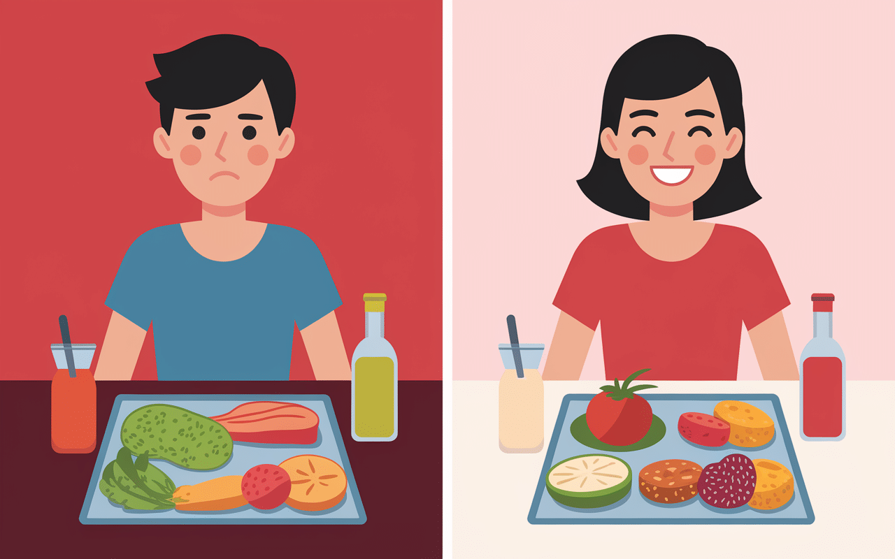 Comparaison approche nutritionnelle positive et négative