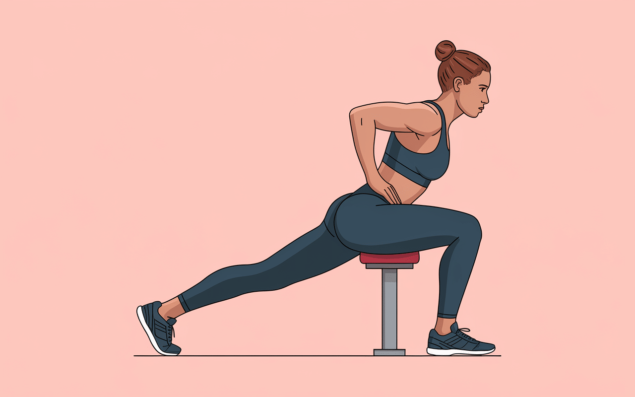 Séquence étapes clés réalisation hip thrust avec banc