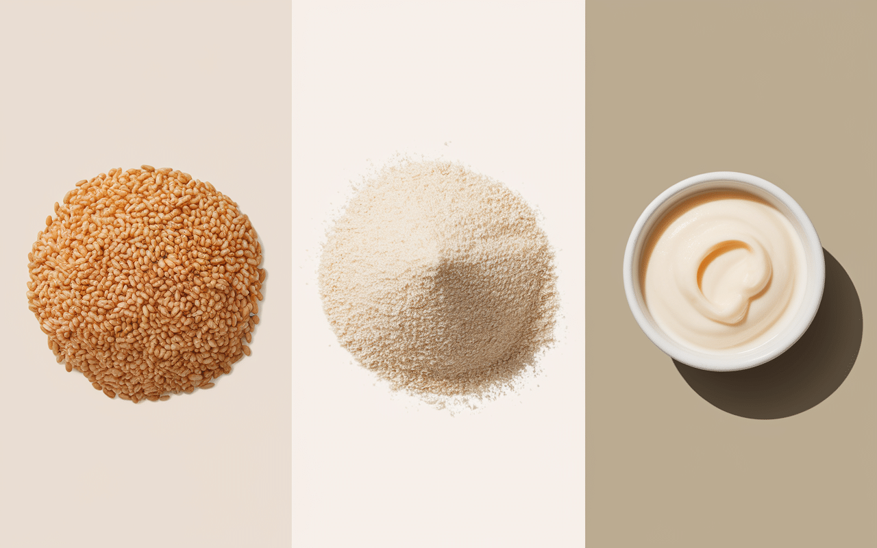 Transformation des grains de riz en crème