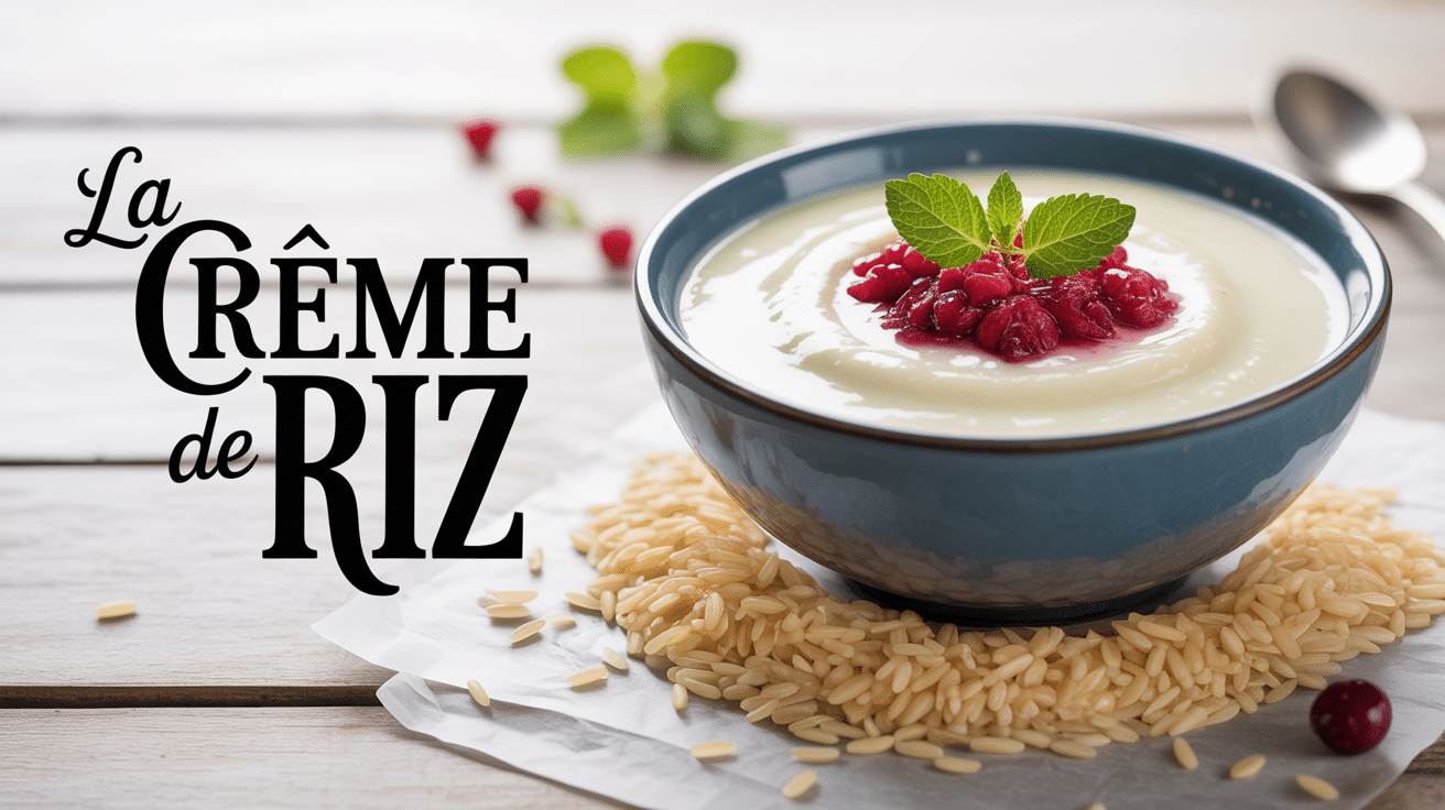 Bol de crème de riz avec fruits rouges