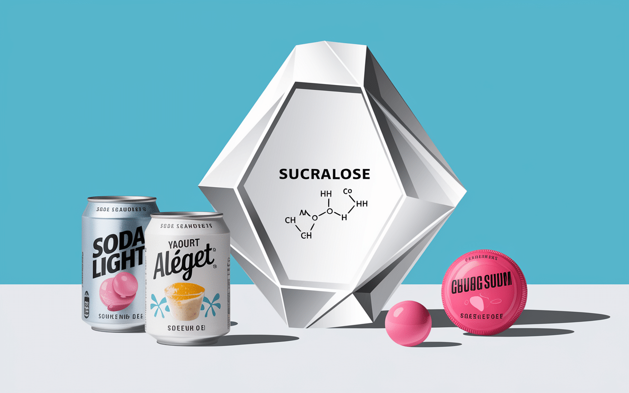 Produits light avec cristal sucralose
