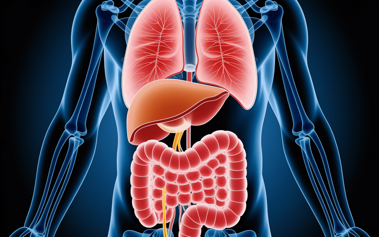 Human body illustration showing glycerol energy metabolism