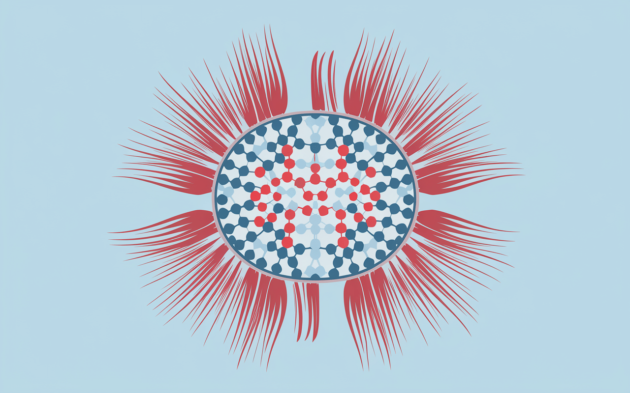 Illustration scientifique fibres musculaires et protéines