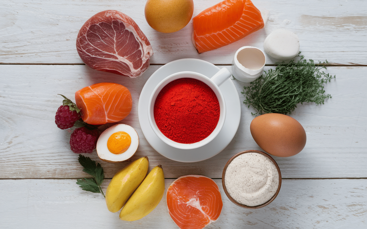 Aliments variés sources de vitamine B12