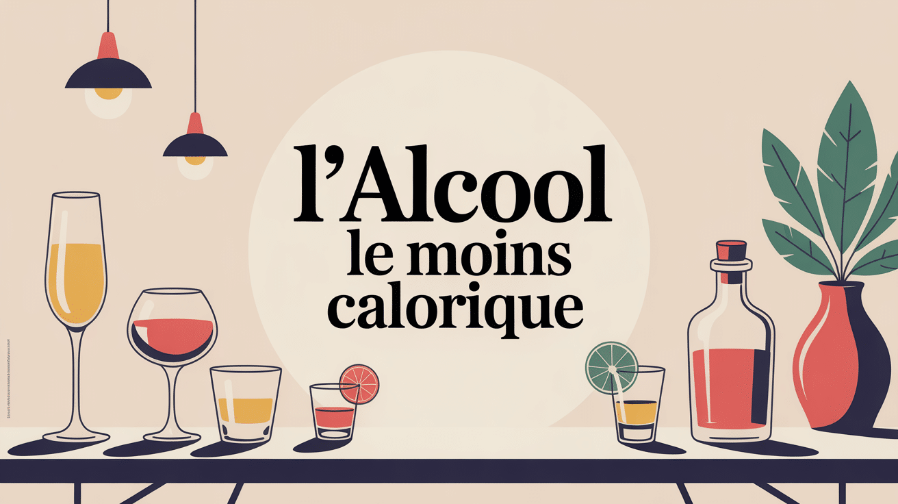 variete de verres alcool le moins calorique sur table