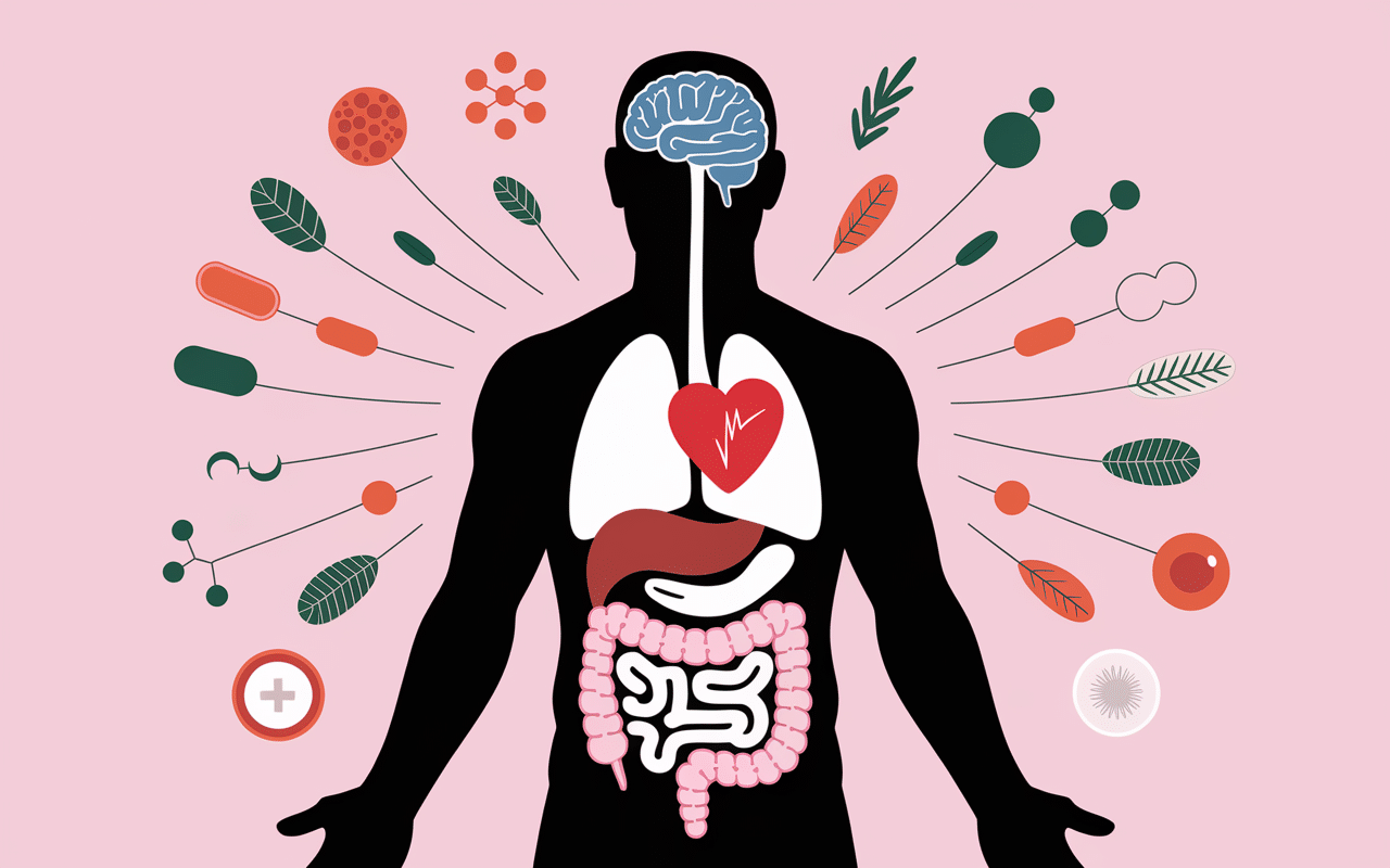 Schéma corporel montrant les effets de la berbérine