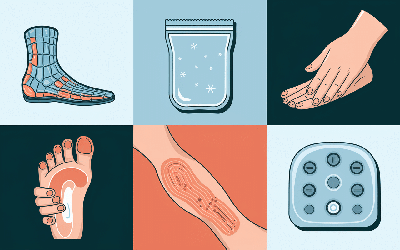 Illustration des traitements efficaces pour la douleur sur le côté extérieur du pied nerf sural