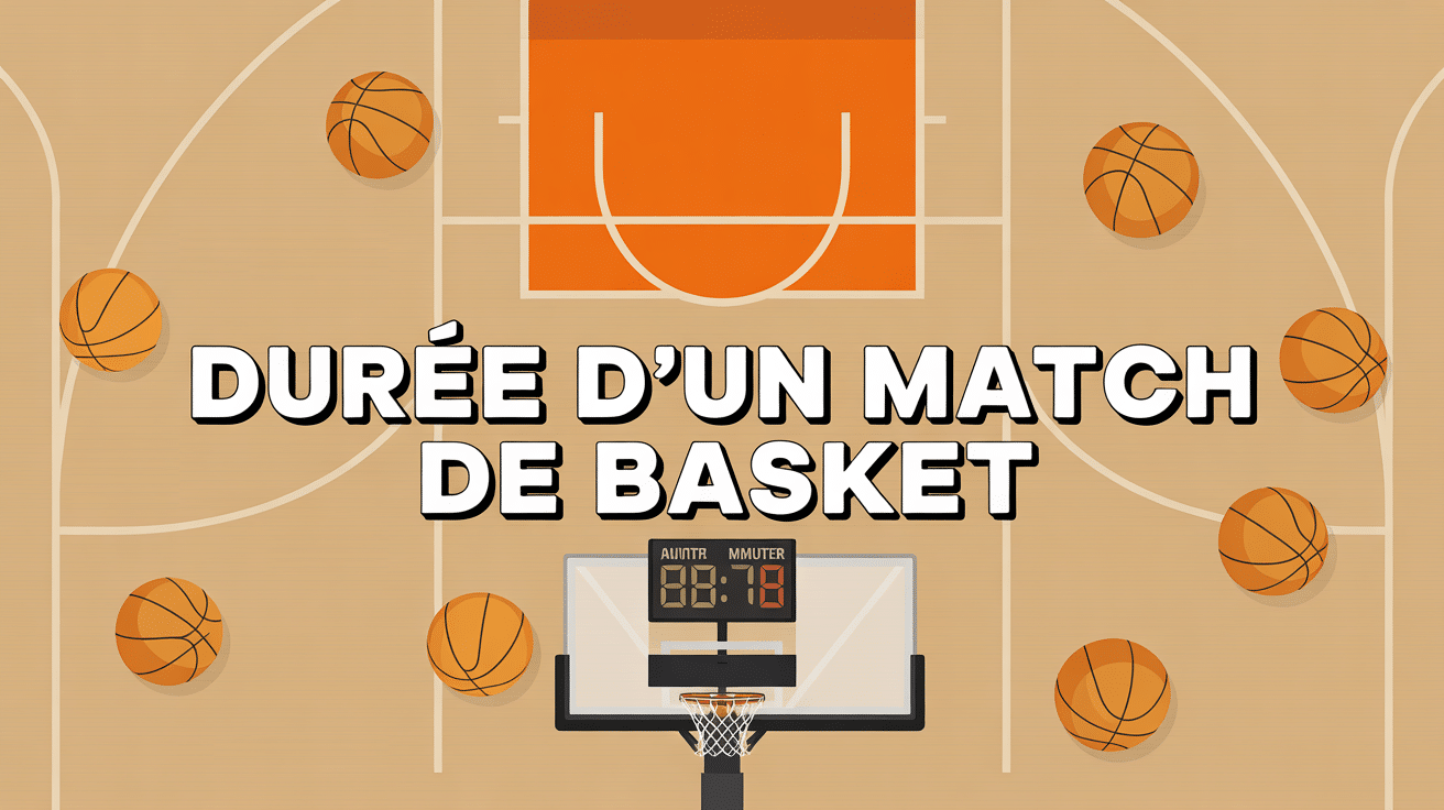 Terrain basket vue dessus avec chronomètre et ballons