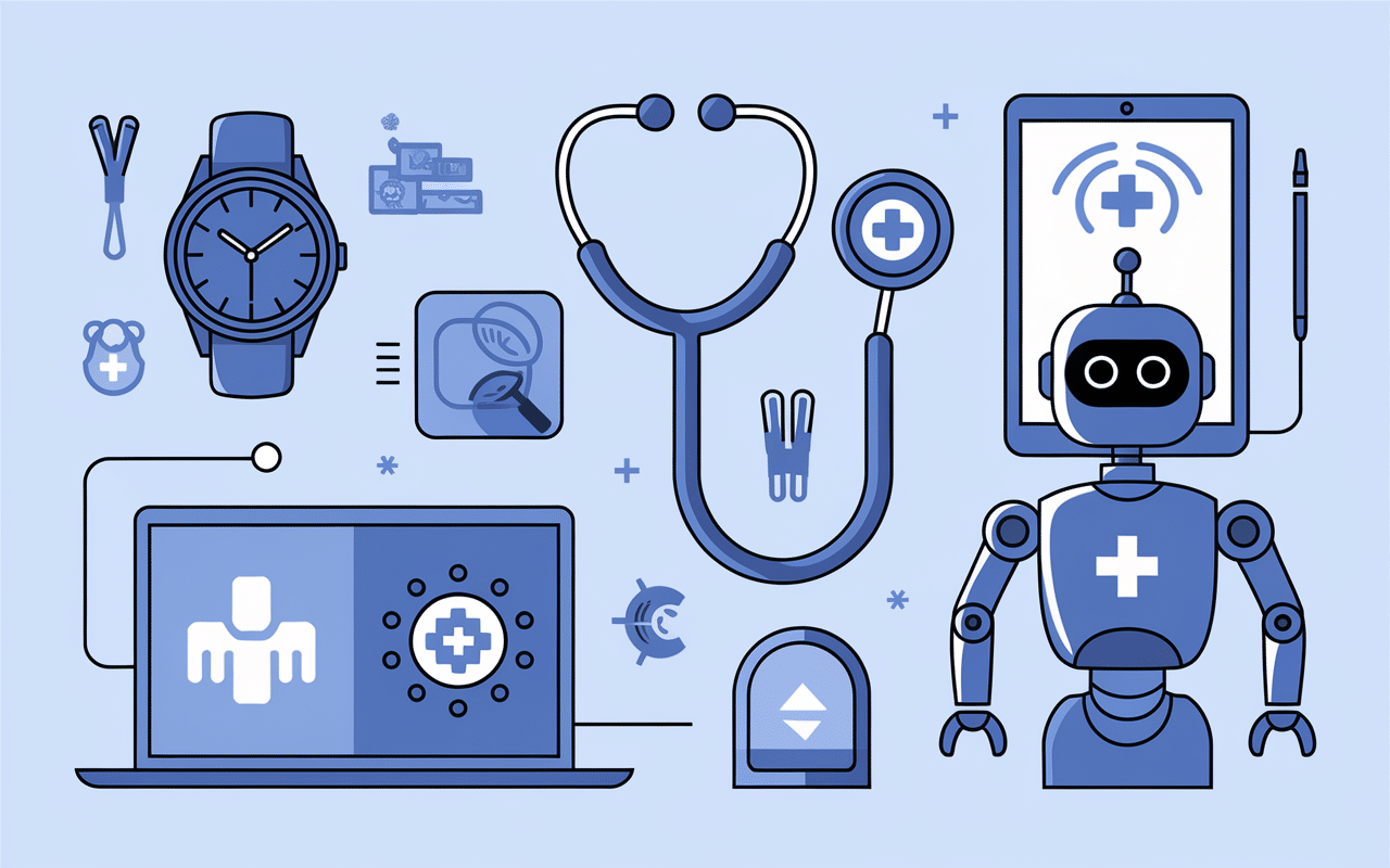 Technologies medicales connectees e Healthworld Santé montre intelligente stethoscope digital