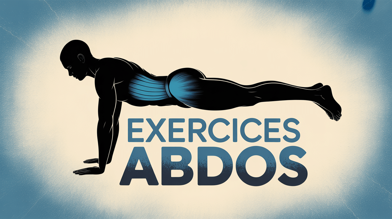 Silhouette humaine en planche, muscles abdominaux définis