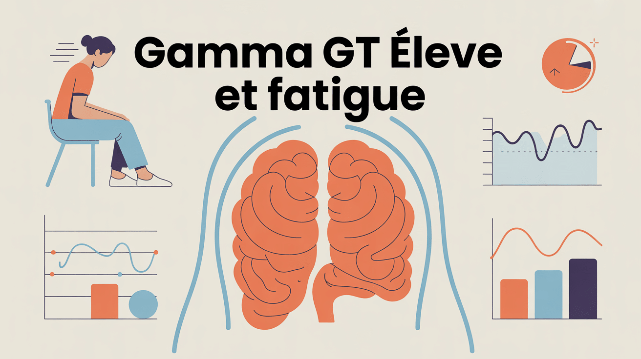 Illustration médicale foie et fatigue gamma gt élevé