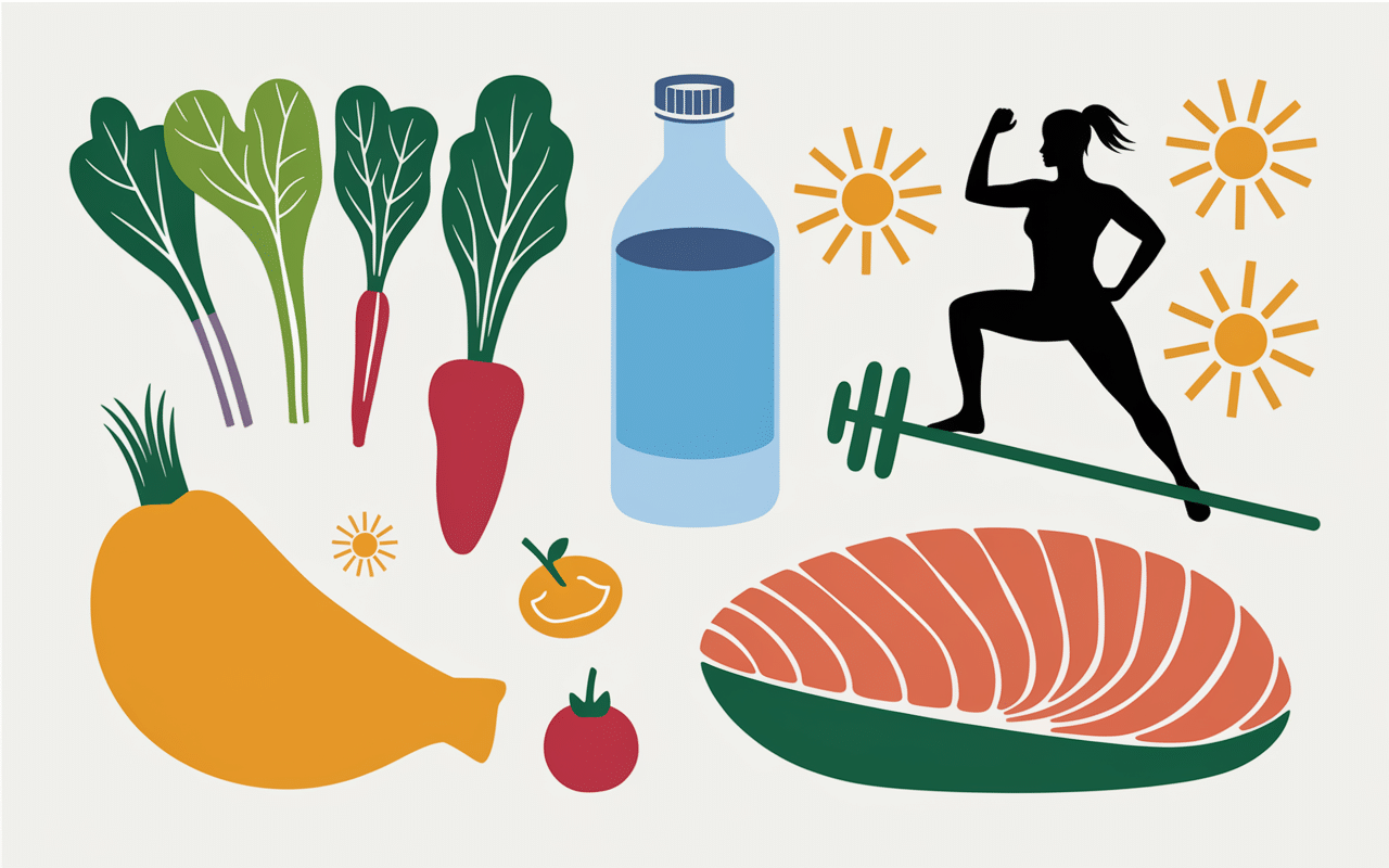 Illustration mode de vie sain pour gamma gt élevé fatigue