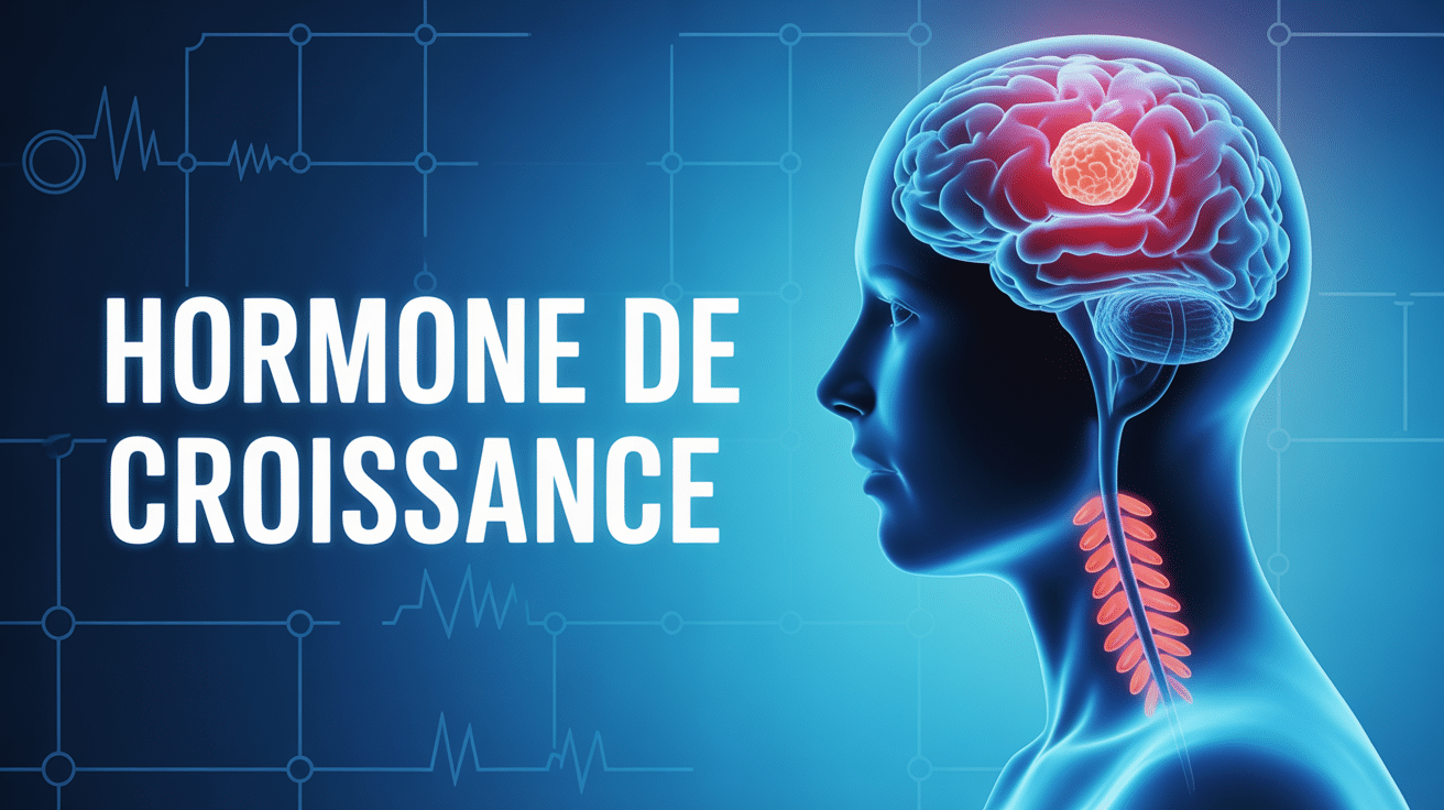 Illustration médicale GH - système hormonal humain