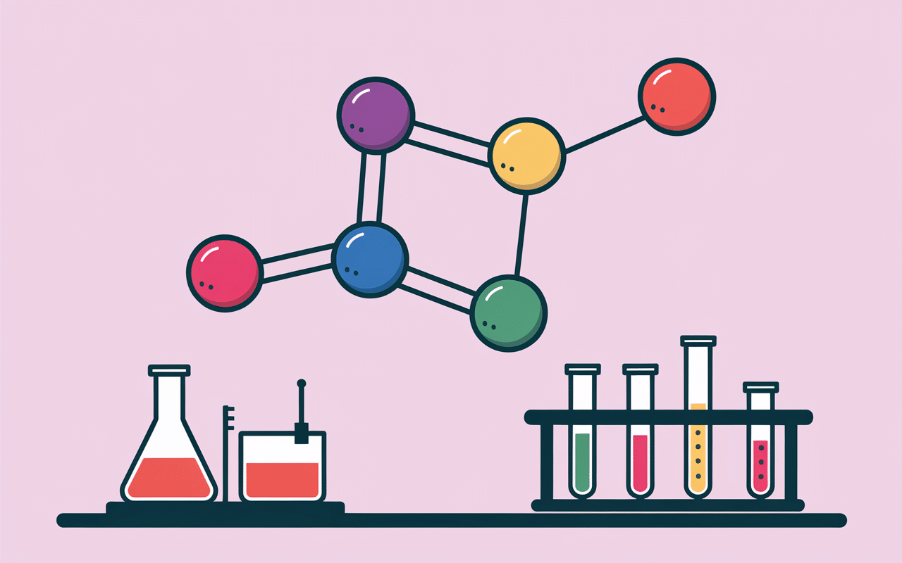 Molécule de glutathion en 3D avec acides aminés