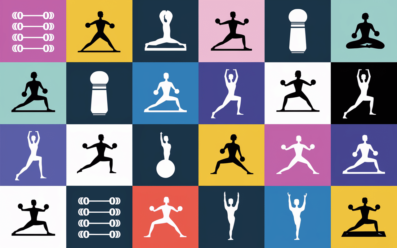 Participants in synchronized fitness training session