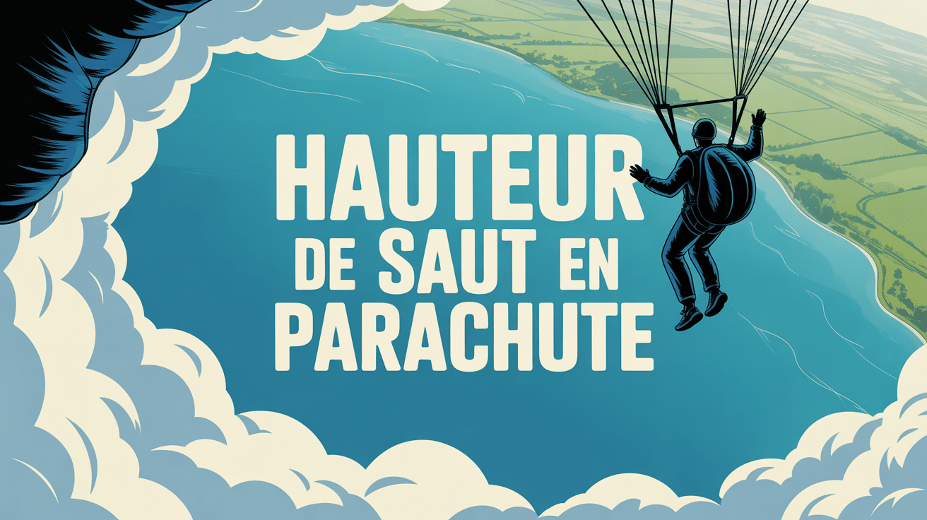 parachutiste en chute libre vue aerienne ciel bleu hauteur saut en parachute