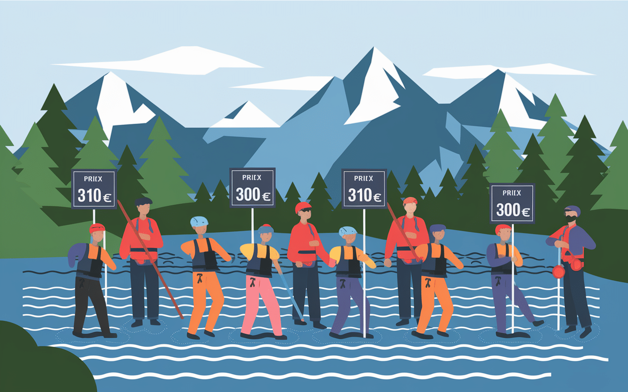 Groupe en hydrospeed avec moniteur et prix 30-80 euros