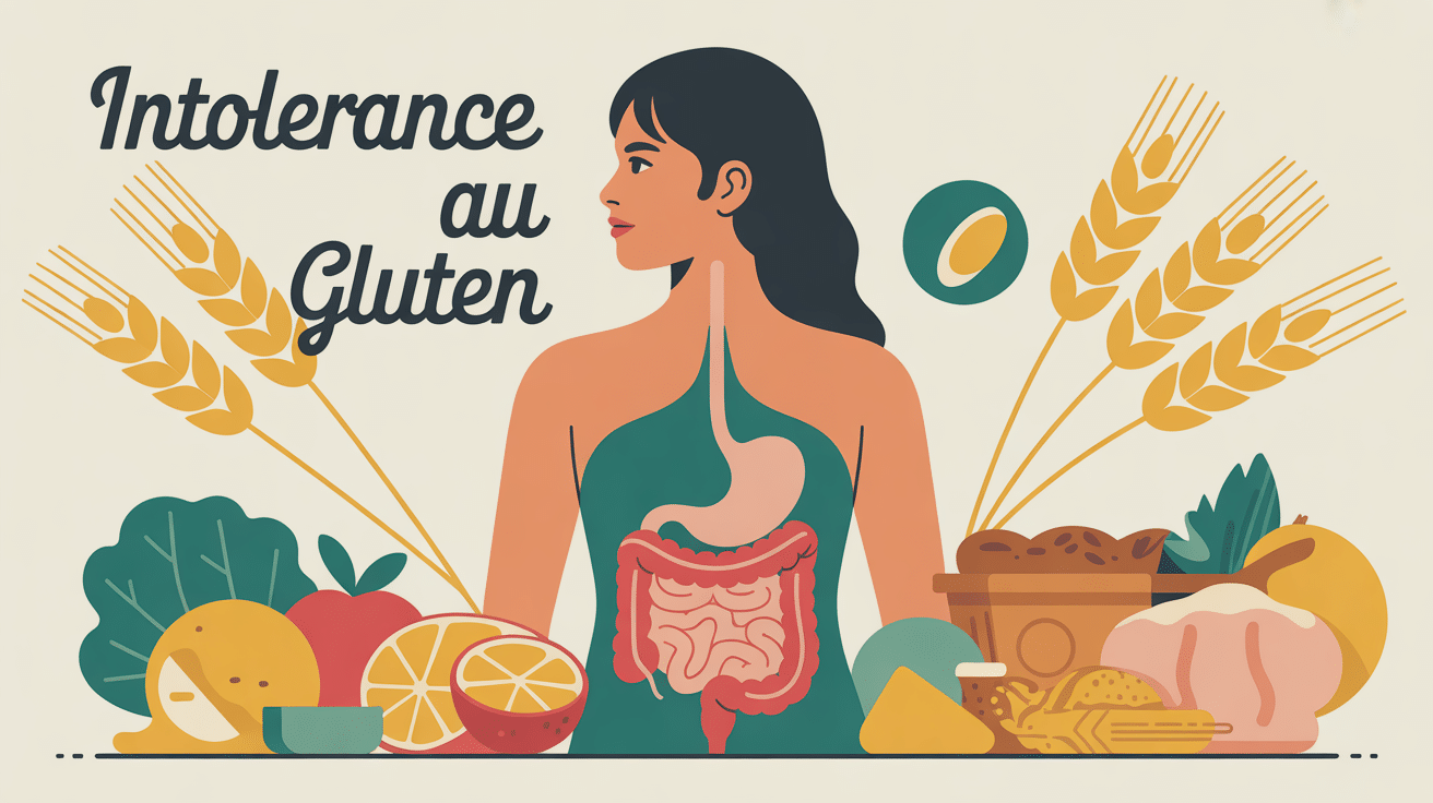 silhouette humaine avec intestin et epeautres gluten