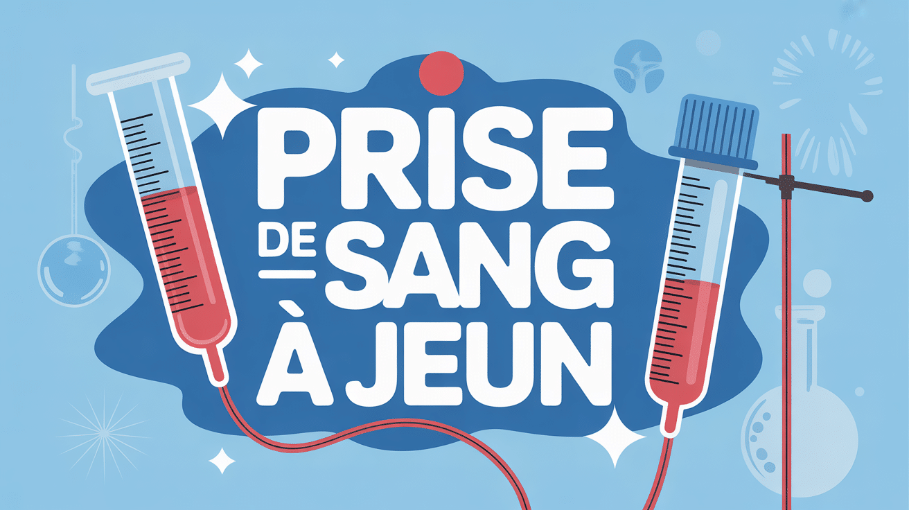 seringue et tube à essai pour prise de sang à jeun