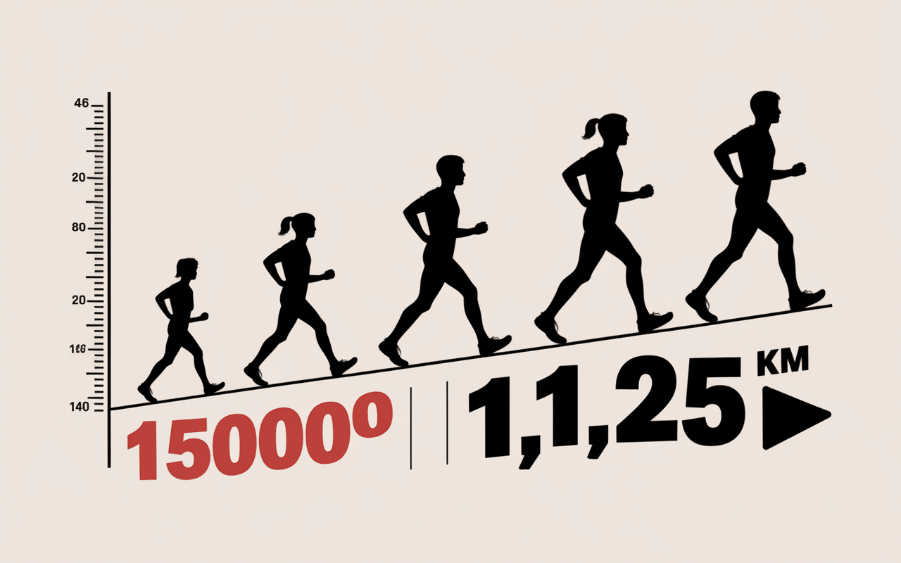 infographie regle empreintes pas 15000 pas en km