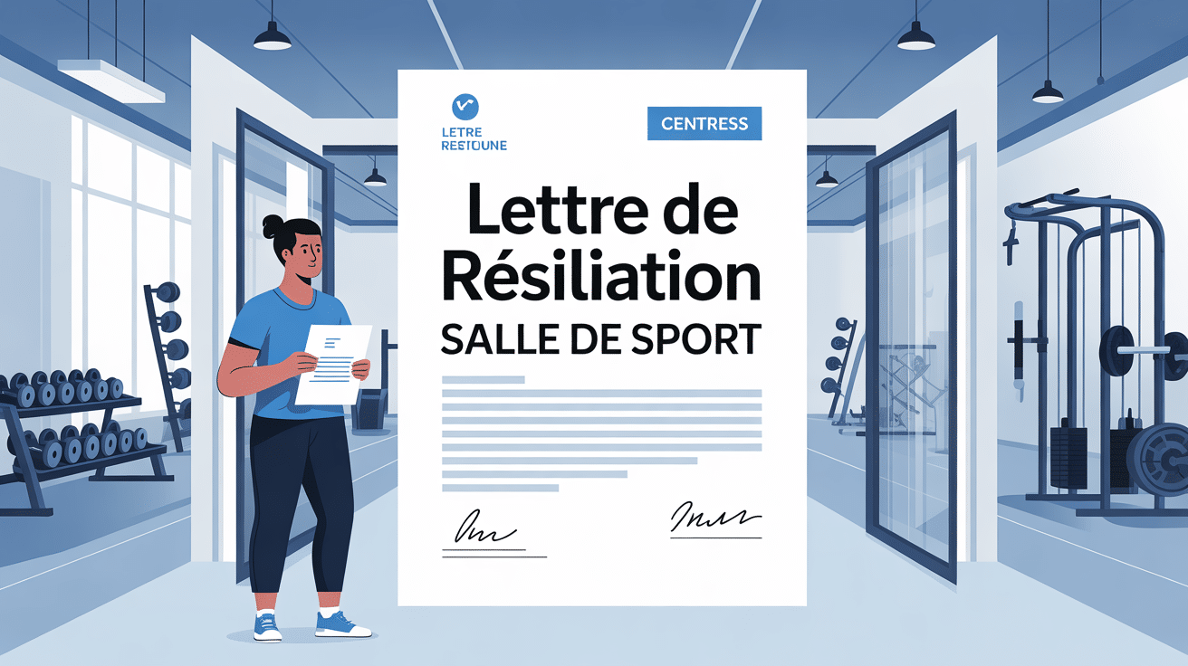Illustration lettre de résiliation salle de sport