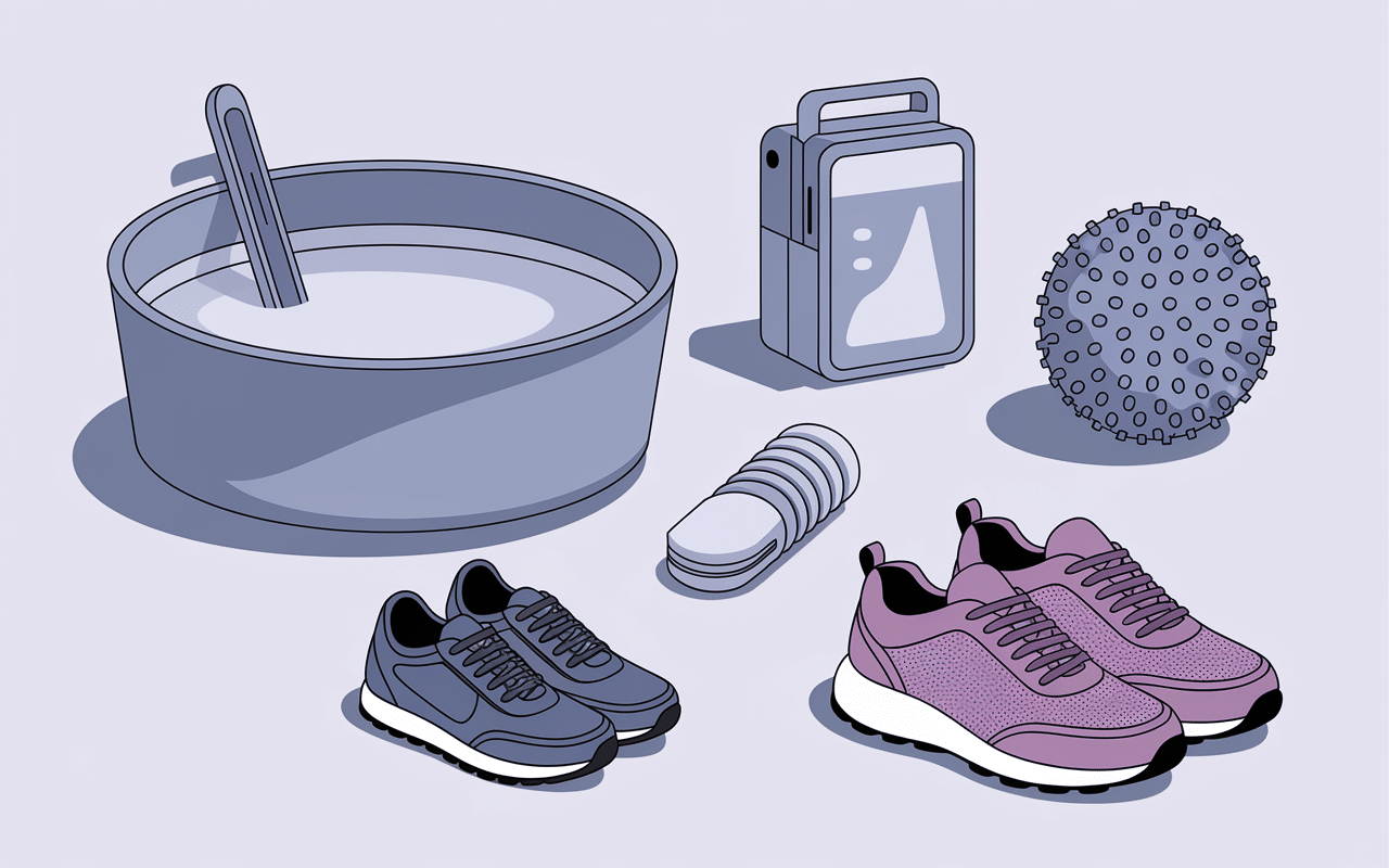 elements soin glace massage chaussure confort