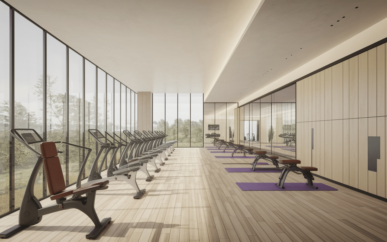 Professional trainer assisting client with strength training exercise