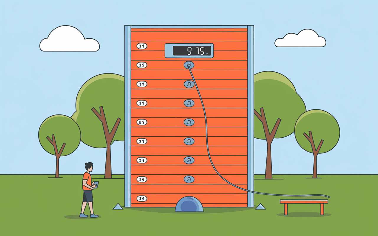 Schéma mur escalade de vitesse 15m et équipements