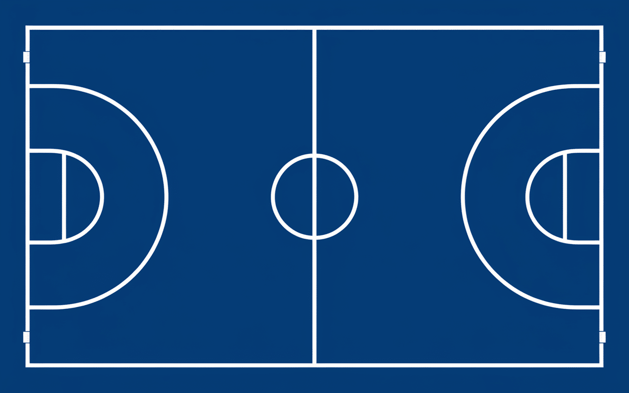 terrain handball dimension schema technique 40m x 20m