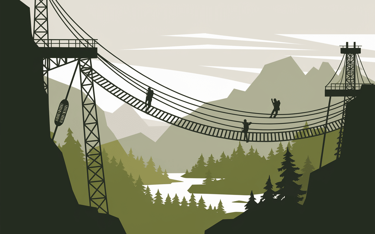 Via ferrata France paroi rocheuse grimpeurs silhouettes